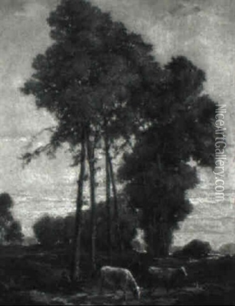 Landschaft Mit Kuhen Oil Painting - Andries van den Berg