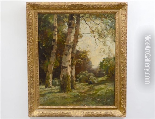 Forest Landscape Oil Painting - Theophile DeBock