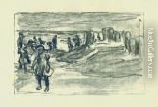 Strand In Nordwijk. 1909 Oil Painting - Max Liebermann