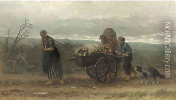 Les Emigrants Oil Painting - Jozef Israels