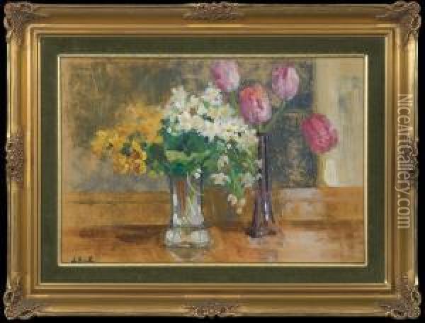 Spring Flowers Oil Painting - Erno Erb