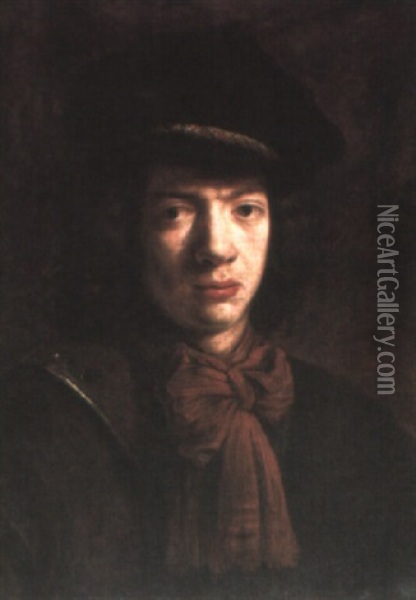 Portrait Of A Young Man Wearing A Cuirass Oil Painting - Daniel De Koninck
