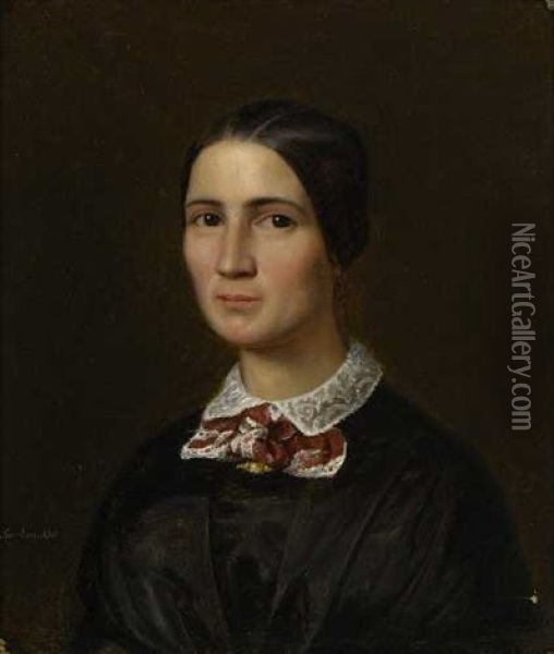 Damenbildnis Oil Painting - Wilhelm Ferdinand Souchon