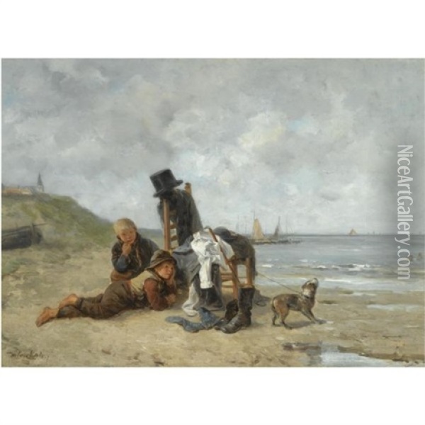 Guarding A Gentleman's Belongings Oil Painting - Mari ten Kate