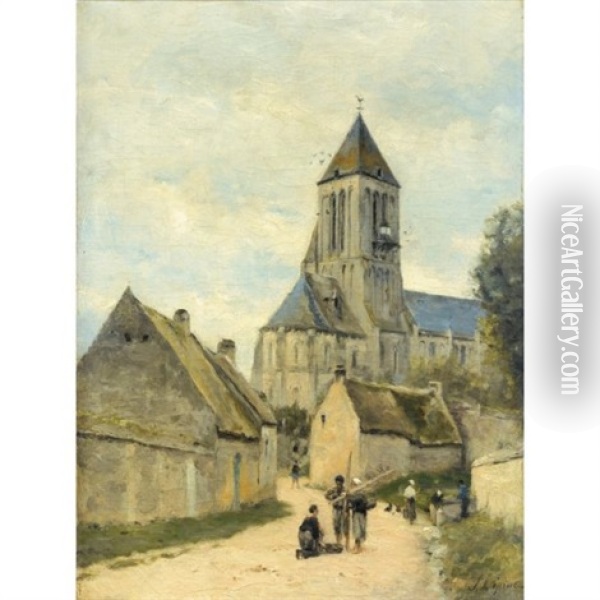 L'eglise Saint Samson A Ouistreham En Normandie Oil Painting - Stanislas Lepine