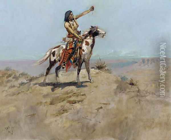 The Signal 2 Oil Painting - Charles Marion Russell