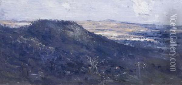 Mount Toorong, (mount Towrong, Macedon) Oil Painting - Arthur Ernest Streeton