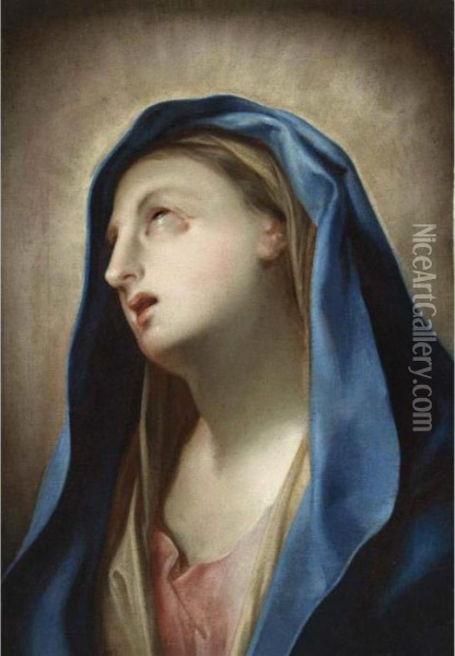 Head Of The Madonna Oil Painting - Francesco Trevisani