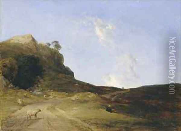 Moorland Landscape Oil Painting - Thomas Creswick