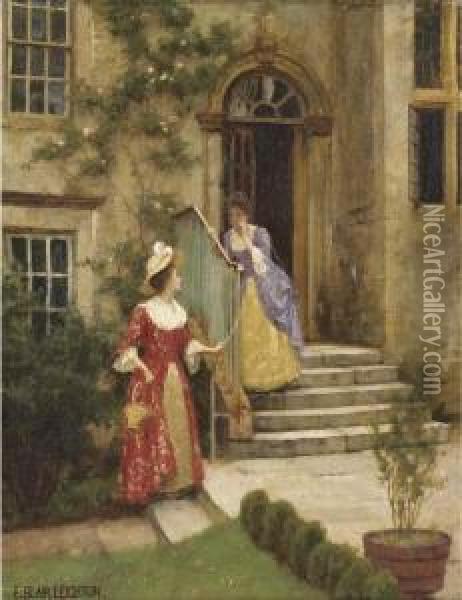 Gossip Oil Painting - Edmund Blair Blair Leighton
