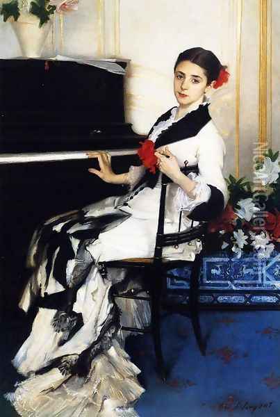 Madame Ramon Subercaseaux Oil Painting - John Singer Sargent