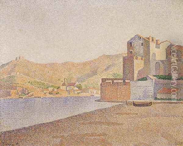 The Town Beach Collioure Opus 165 Oil Painting - Paul Signac