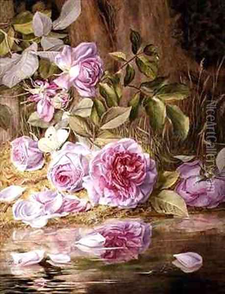 Blairie Roses Oil Painting - Mary Elizabeth Duffield