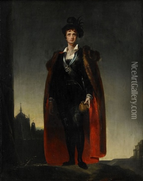 John Philip Kemble Som Hamlet Oil Painting - Thomas Lawrence