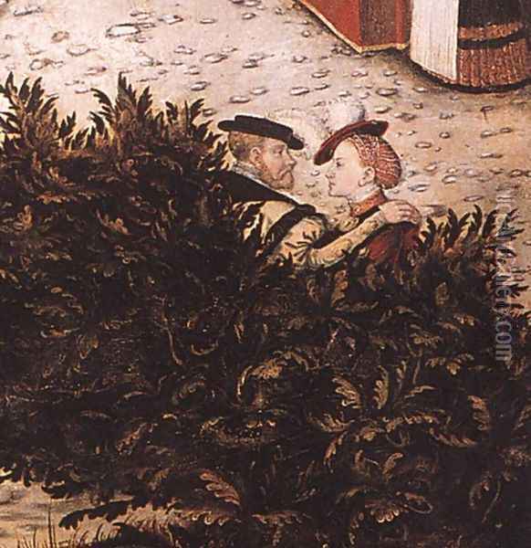 The Fountain of Youth (detail 7) 1546 Oil Painting - Lucas The Elder Cranach