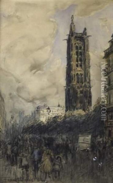 La Tour Saint Jacques Oil Painting - Frank Myers Boggs