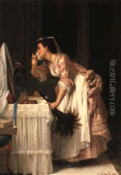 The Chamber Maid Oil Painting - Joseph Caraud