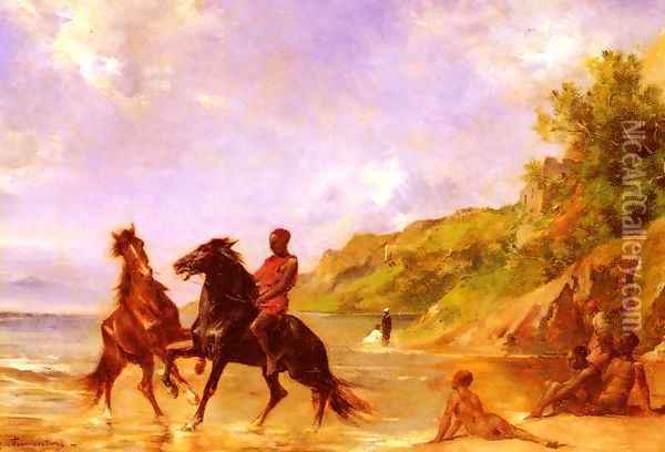 On The Nile Oil Painting - Emile Munier