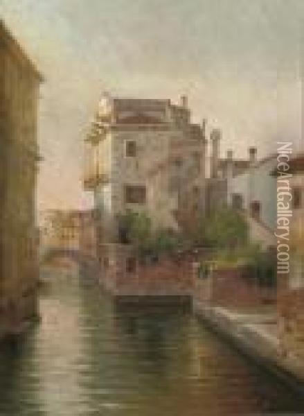 Rio Di Sant'agostin, Venice Oil Painting - Gustav Zaak