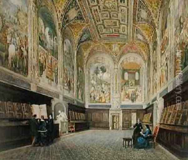 The Piccolomini Library Siena Oil Painting - Vincenzo Marchi