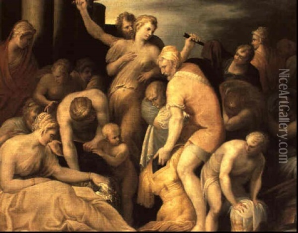 La Spartizione Del Bottino Di Troia Oil Painting - Francesco Primaticcio