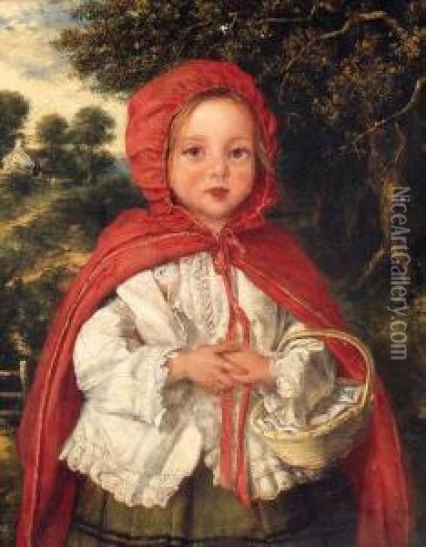 Little Red Riding Hood Oil Painting - William Hemsley