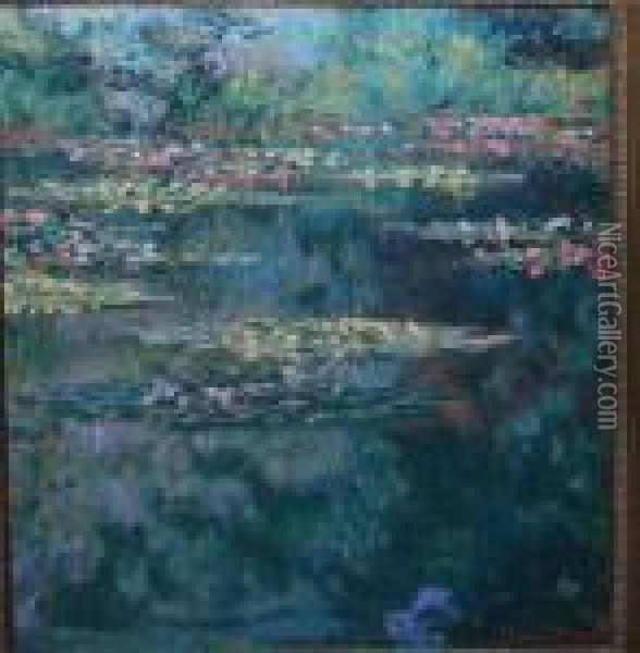 Water Lilies Oil Painting - Claude Oscar Monet