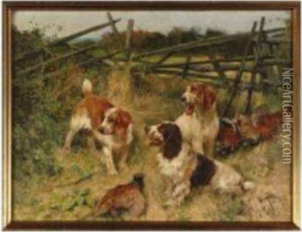 A Good Day In The Field Oil Painting - Arthur Wardle
