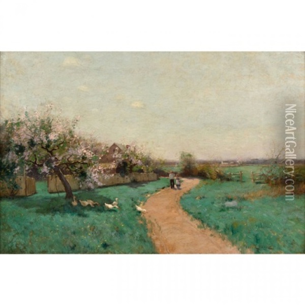 Spring Walk Oil Painting - Bruce Crane