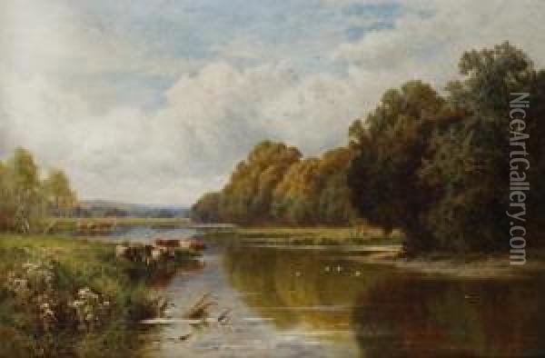 Sleeping Waters Oil Painting - Henry Hillier Parker