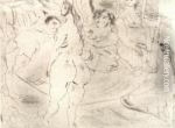 Nudes Oil Painting - Jules Pascin