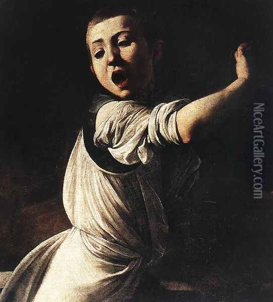 The Martyrdom of St Matthew (detail 5) 1599-1600 Oil Painting - Caravaggio