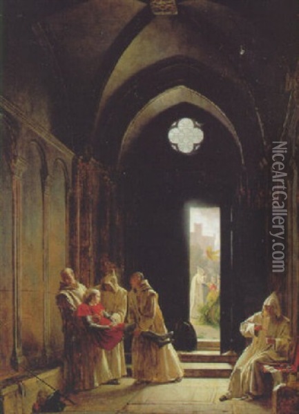 La Mort Du Prince De Talmont Oil Painting - Fleury-Francois Richard