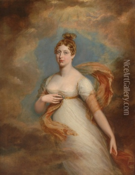 Princess Charlotte Oil Painting - George Dawe
