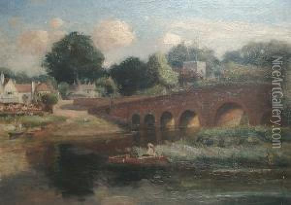The Thames At Sonning Oil Painting - Walter H. Goldsmith