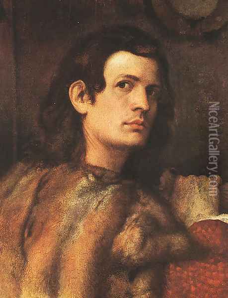 Portrait of a Man 1512-13 Oil Painting - Tiziano Vecellio (Titian)