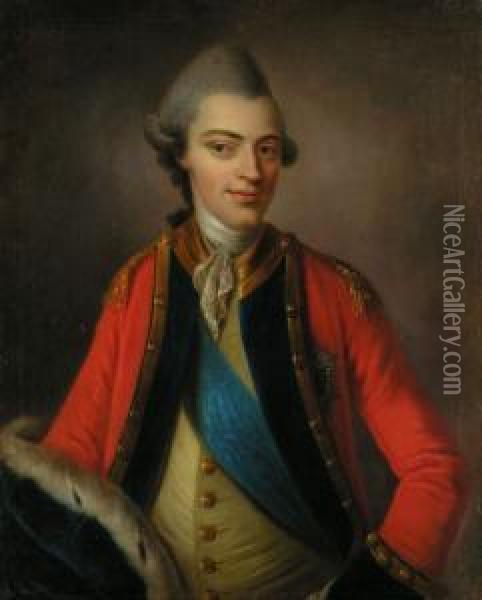 Bildnis Des Herzogs Karl Ii. (1741-1816) Von Mecklenburg-strelitz; Seit 1794 Grossherzog. Oil Painting - Daniel Woge