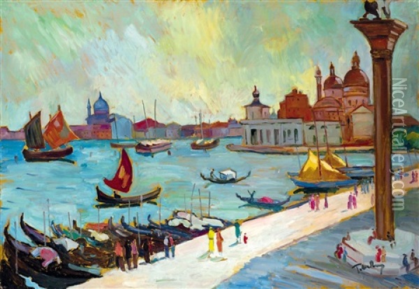 Venice Oil Painting - Erno Tibor