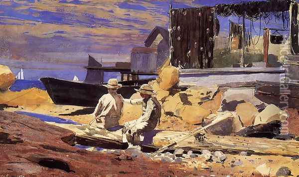 Waiting for the Boats Oil Painting - Winslow Homer