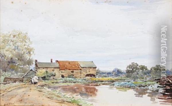 Fordingbridge Mill Oil Painting - Claude Hayes
