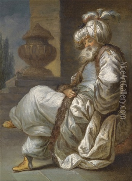 The Painter Clement Dressed As The Prestre De La Loy Oil Painting - Joseph Marie Vien