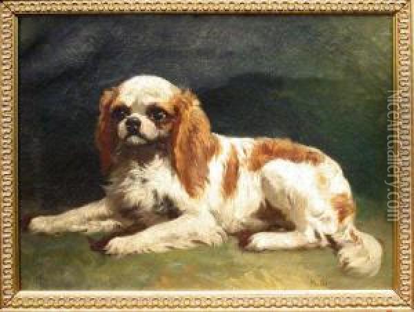 Cavalier King Charles Spaniel Oil Painting - Hermann Gustave Simon