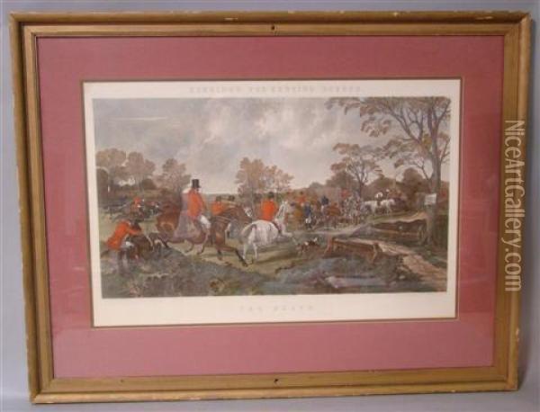 Herring's Fox Hunting Scenes - The Death Oil Painting - John Frederick Herring Snr