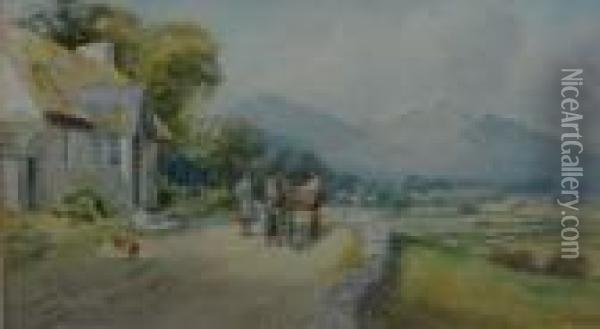 The Hen Mountain , Hilltown County Down Oil Painting - Joseph Carey Carey