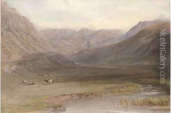 In the Vale of Nant, Frenyon, North Wales Oil Painting - George Arthur Fripp