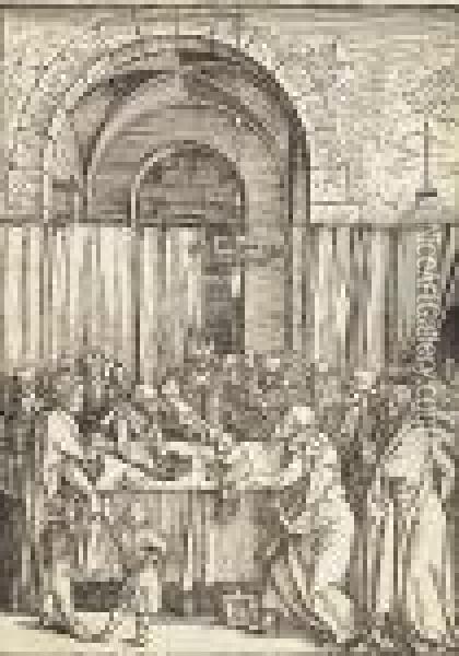 Joachim's Offering Rejected Oil Painting - Albrecht Durer