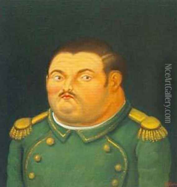 General 1996 Oil Painting - Fernando Botero