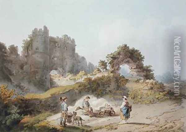 Gate of Carisbrook Castle Oil Painting - Loutherbourg, Philippe de