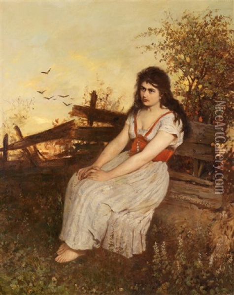 Heideroschen (heath-rose) Oil Painting - Gustave Wertheimer