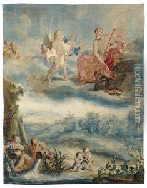 Jupiter Et Mercure Oil Painting - Pieter Ii Van Der Borcht